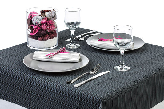 Mantel Air Soft 100x100cm Doblado 1/8 Negro Deco.
