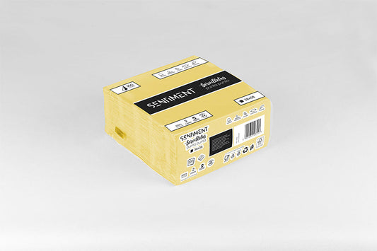 Servilleta Punta Punta 38x38cm Amarillo, 40uds 24p