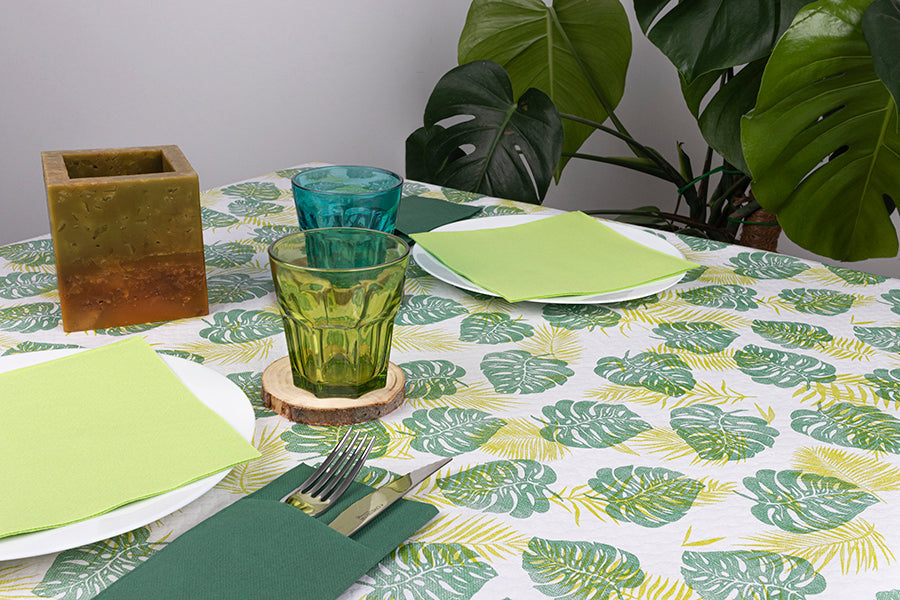 Mantel Papel Blanco 100x100 400u Deco. Monstera