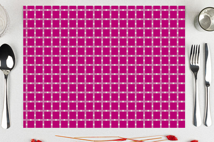 Mantel Papel 28x40,5cm 80gr Deco. Cuadros Magenta Impresion Offset, 500uds