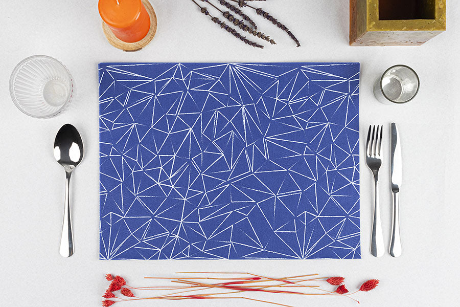 Mantel Cortado Startex 30x40cm Azul Royal Deco. Fu