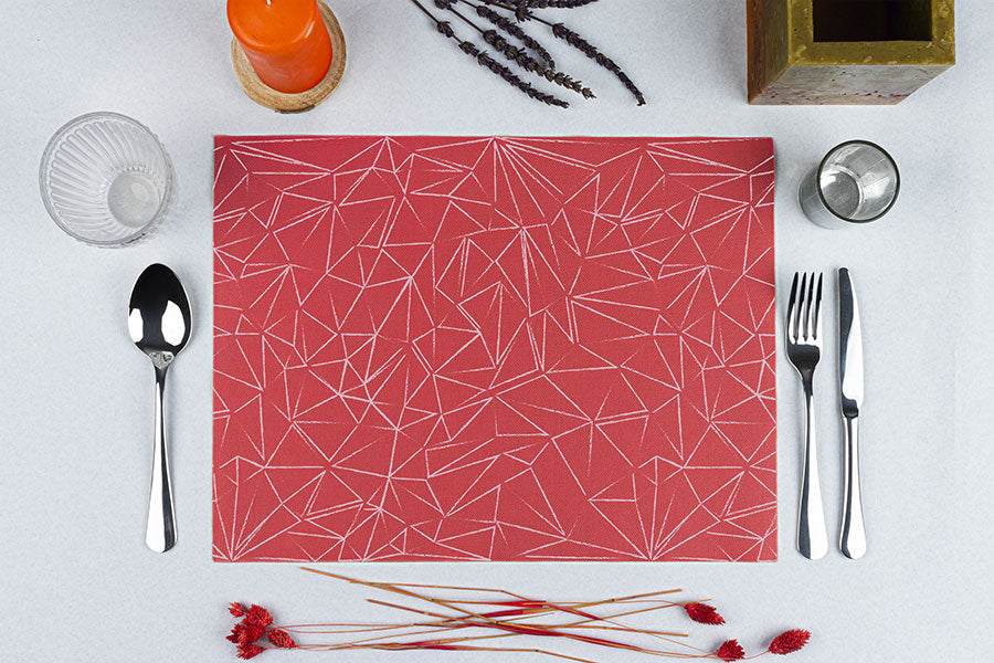 Mantel Cortado Startex 30x40cm Rojo Deco. Funky