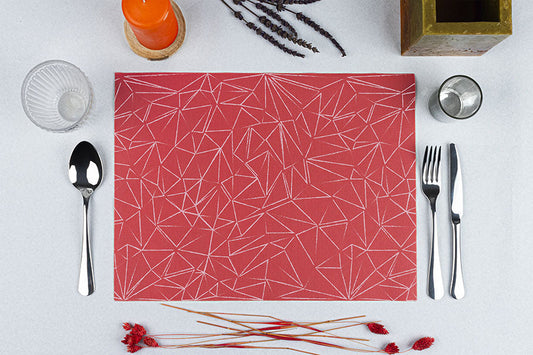 Mantel Cortado Startex 30x40cm Rojo Deco. Funky