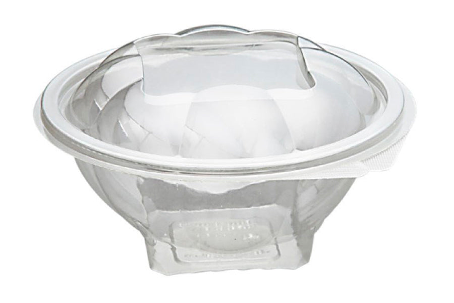 Envase tapa bisagra ensaladera -Pet- 500cc 75uds