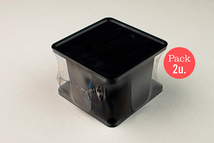 Servilletero 20x20 PS Negro, 2uds.