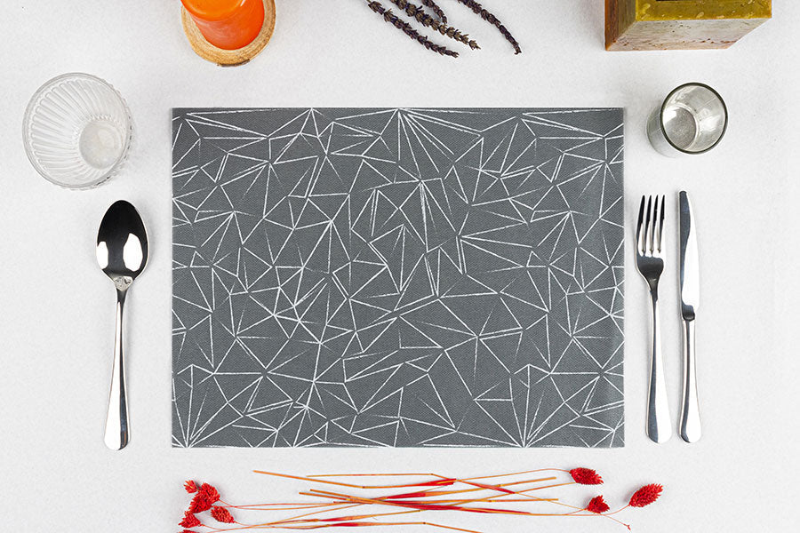 Mantel Cortado Startex 30x40cm Gris Deco. Funky