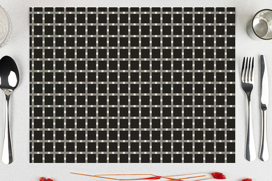 Mantel Papel 28x40,5cm 80gr Deco. Cuadros Negro Impresion Offset, 500uds