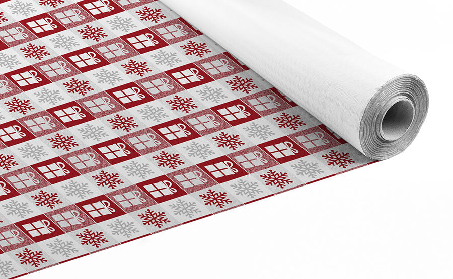 Rollo Papel Blanco 1,2x50m 37gr. Deco. Copos Rojo