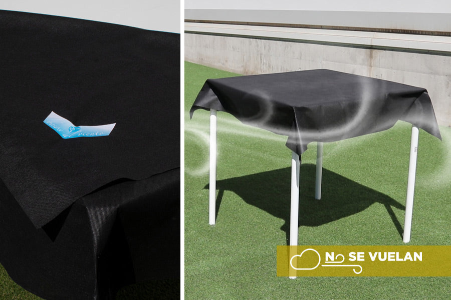 Mantel Cortado Novotex "No se vuela" 100x100cm Color Negro, 150uds