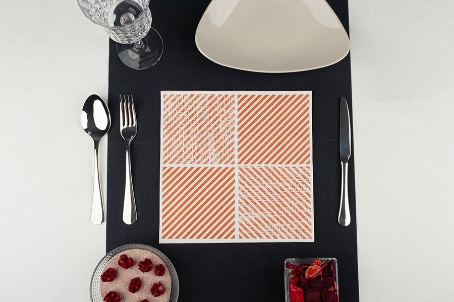 Servilleta Bambulux 40x40cm Deco. Diagonal Terra,