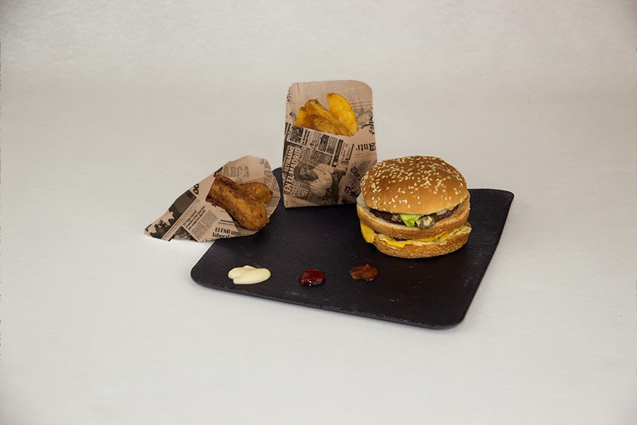 Bolsa Papel Antigrasa 9+5x10cm 35gr Eco Nature Deco. Prensa, 2.000uds