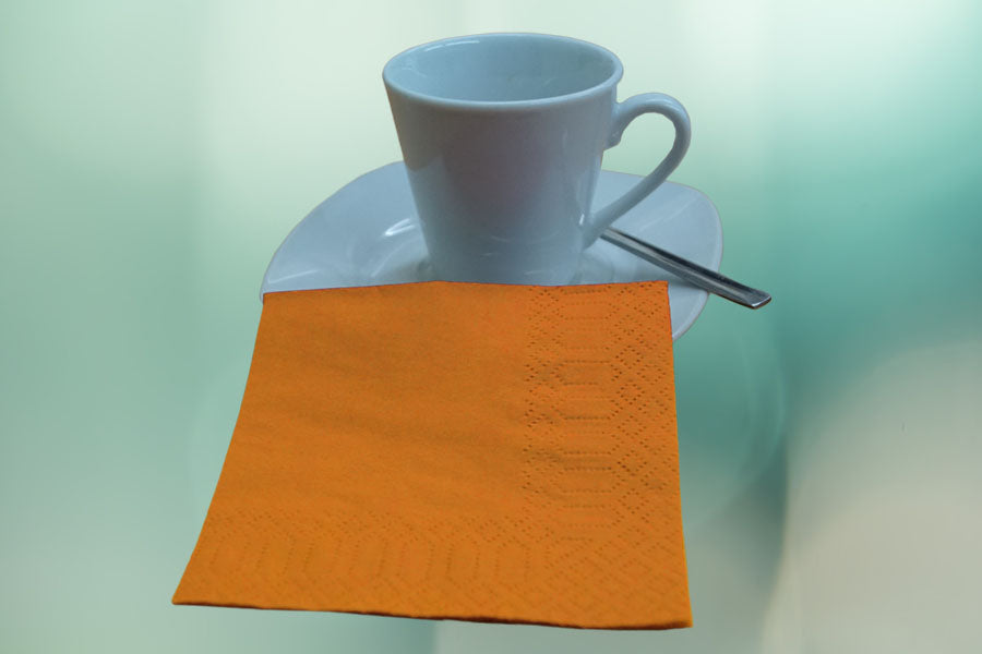 Servilletas 20x20 Cenefa 100ud Naranja