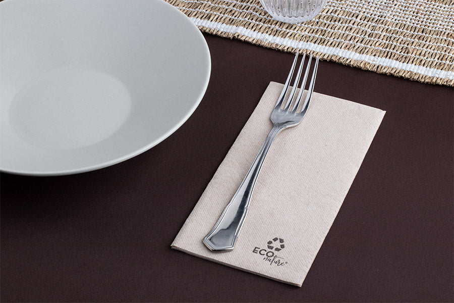 Servilleta Punta Punta 40x40cm Pleg. 1/8 Eco Nature, 1.200uds