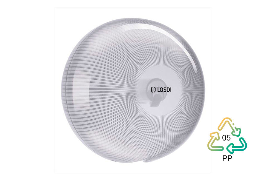 Dispensador Papel Higiénico Polipropileno Blanco Losdi Jumbo