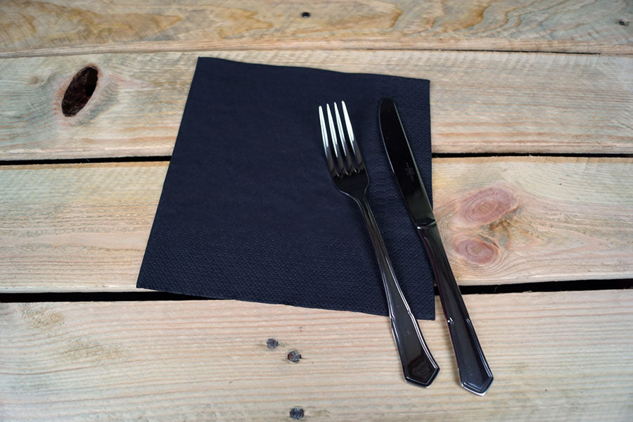 Servilleta 40x40 2 capas 50uds Negro