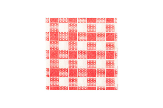 Servilleta Punta Punta 20x20cm Blanca Deco. Vichy