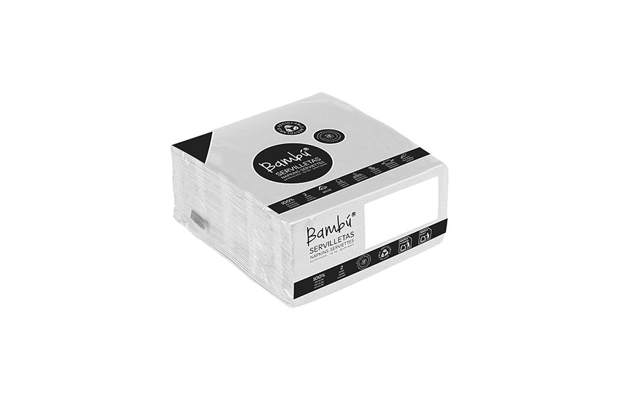 Servilleta 38x38 Punta Punta 50ud. Blanco