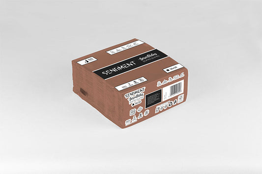 Servilleta Punta Punta 38x38cm Chocolate, 40uds 24