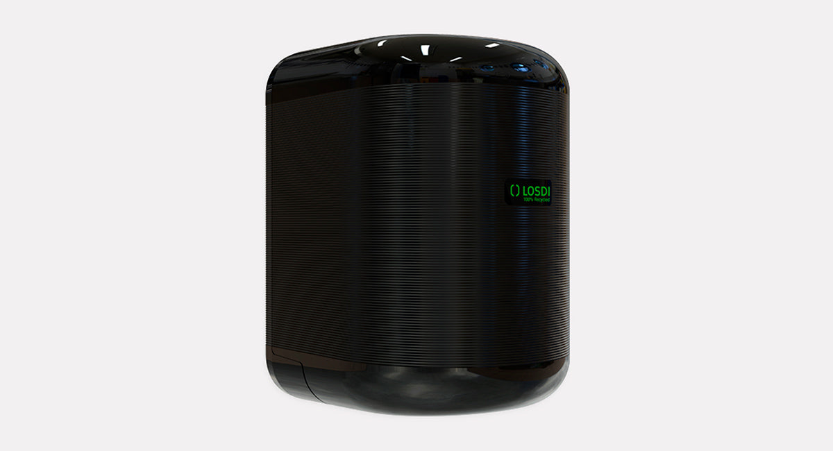 Dispensador Papel Mecha Eco-Luxe Negro Plástico Reciclado Losdi (Difusor)