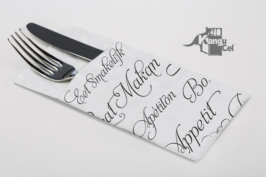 Kangucel Punta Punta 40x40cm Blanco Deco. Buen Provecho, 960uds