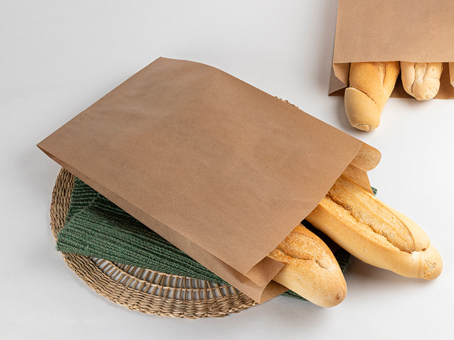 Bolsa Papel 30+9x58cm 40gr. Kraft Verjurado
