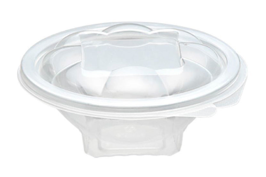 Envase tapa bisagra ensaladera -Pet- 175cc 75uds