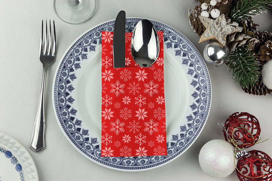 Kanguro Air Soft 40x40cm Rojo Deco. Estrellas Tinta Blanca, 240uds