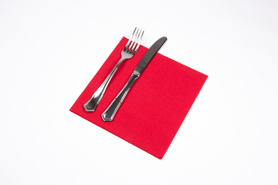 Servilleta 40x40 Punta Punta 50ud Rojo