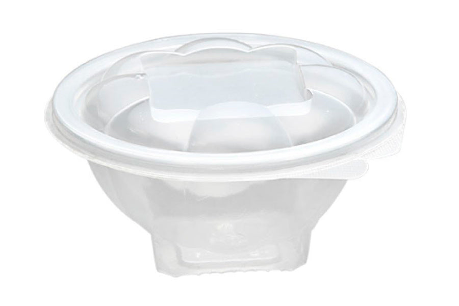 Envase tapa bisagra ensaladera -Pet- 250cc 75uds