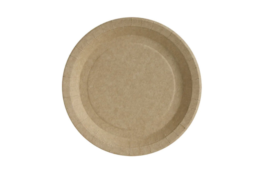 Plato Cartón Kraft Antigrasa 22cm 50 uds. 200gr