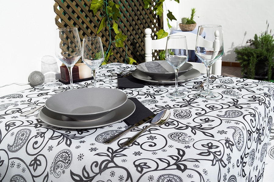 Mantel Novotex 100x100cm Blanco Decorado, 150uds