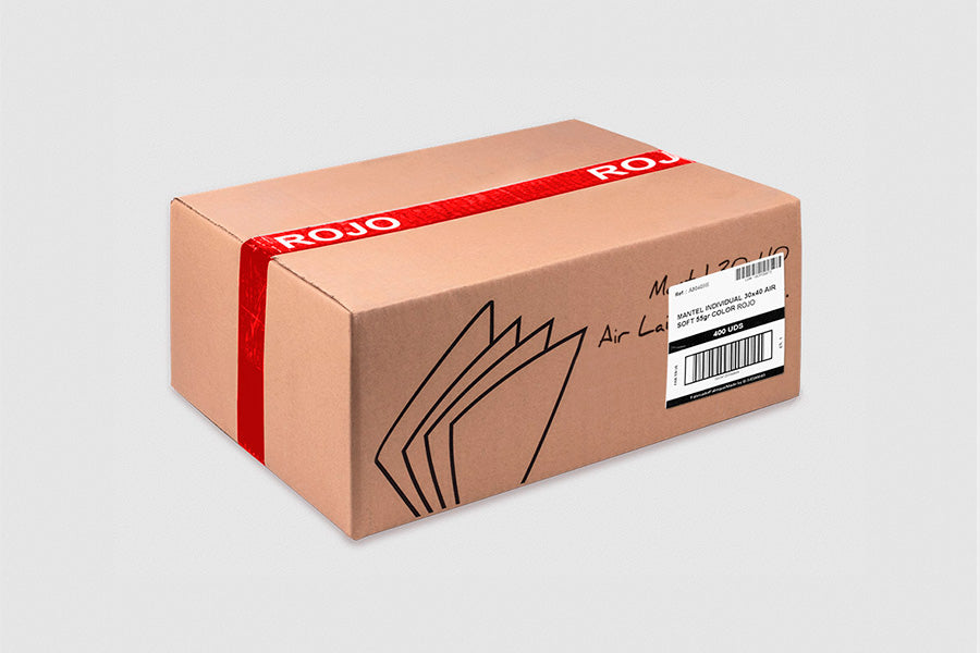 Mantel Air Soft 30x40cm Rojo, 400uds