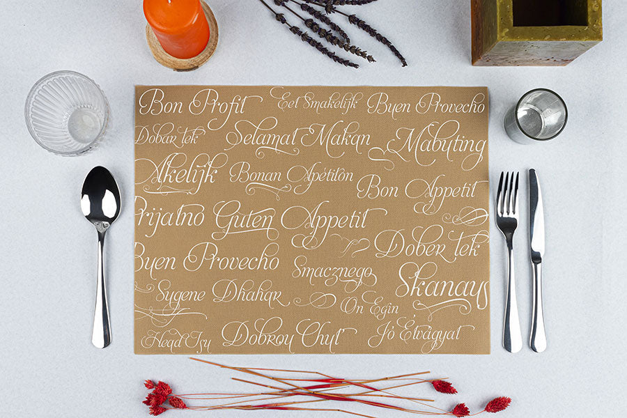 Mantel Cortado Startex 30x40cm Crema Deco. Buen Provecho