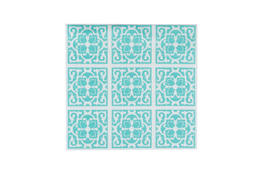 Servilleta Bambutex 40x40cm Deco. Azulejo Agua Mar
