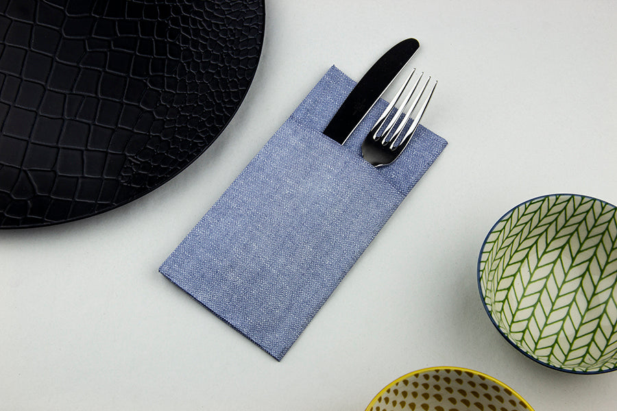 Kangucel Punta Punta 40x40cm Blanco Deco. Cow Boys Azul, 960uds