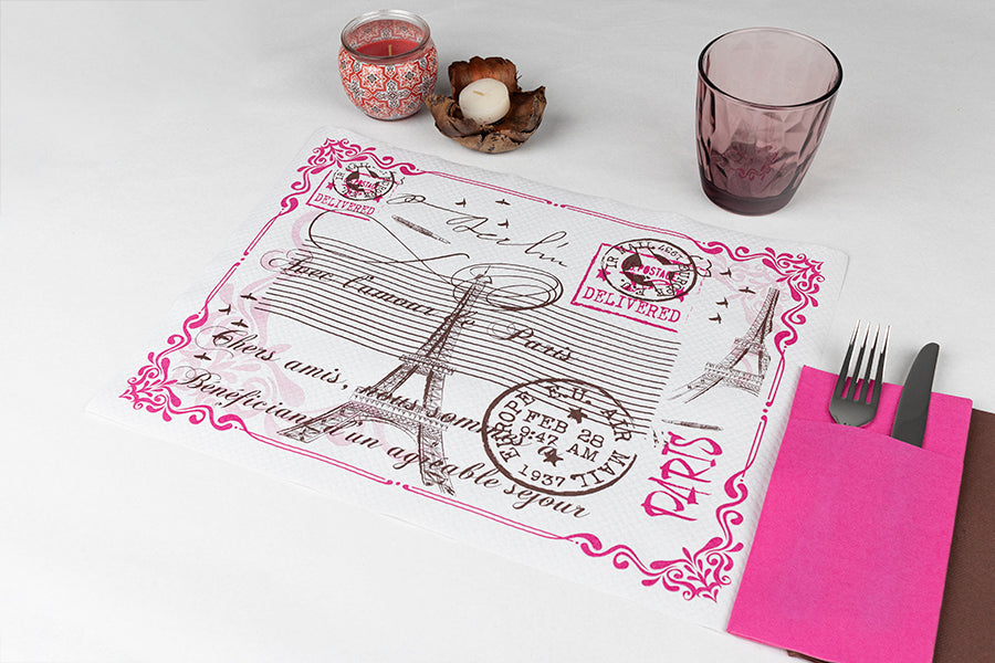 Mantel papel 30x40 Blanco 40gr E Deco. Paris
