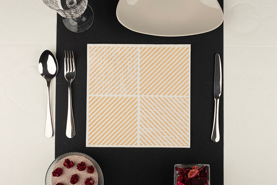 Servilleta Bambulux 40x40cm Deco. Diagonal Melocot