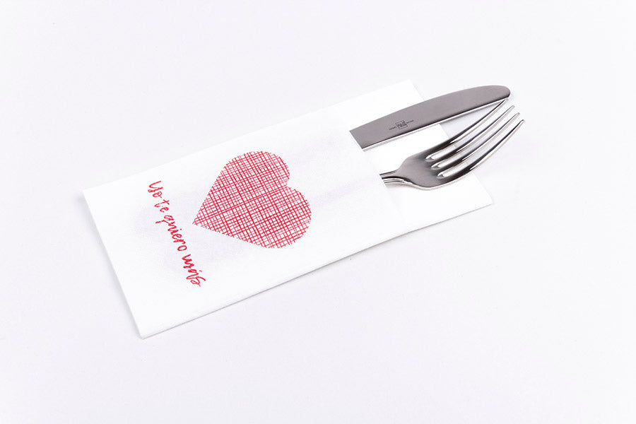 Kanguro Punta Punta 40x40cm Blanco Deco. "Yo te quiero más", 480uds