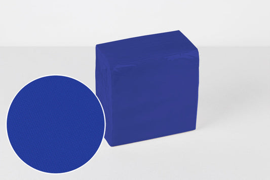Servilleta Punta Punta 33x33cm Azul, 100uds 16paq