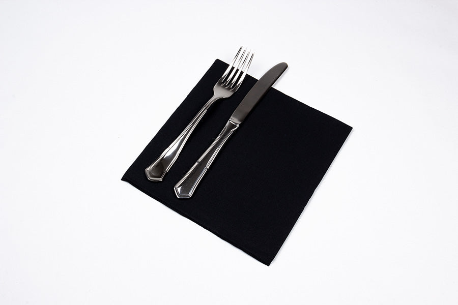 Servilleta Punta Punta 30x30cm Negro, 100uds 24paq