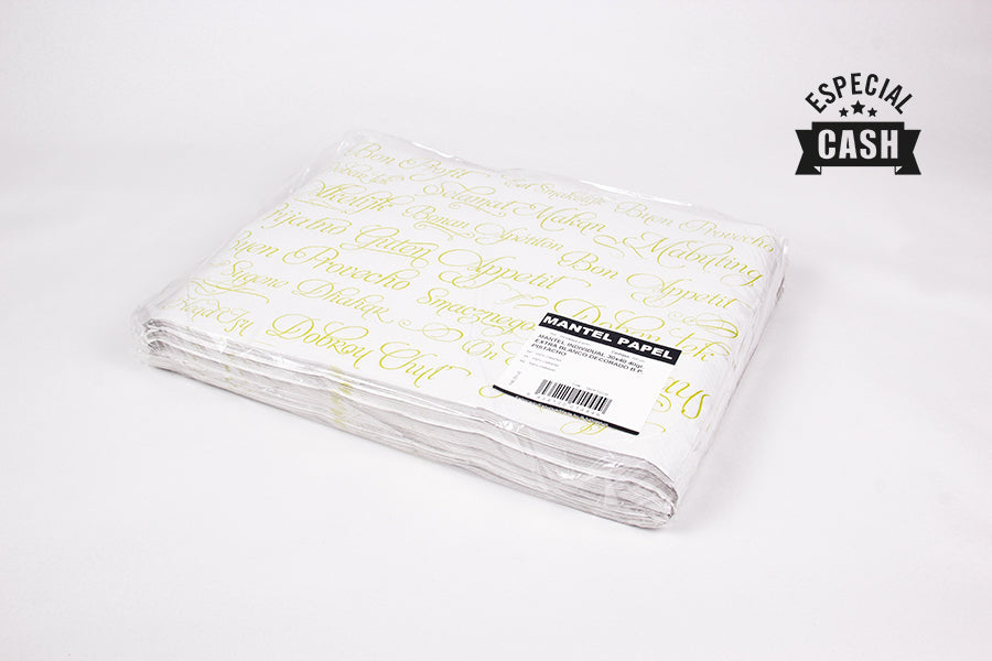 Mantel papel 30x40 Blanco 40gr E Deco BP Pistacho