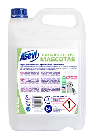 FREGASUELOS ASEVI PROFESIONAL MASCOTAS 5L.