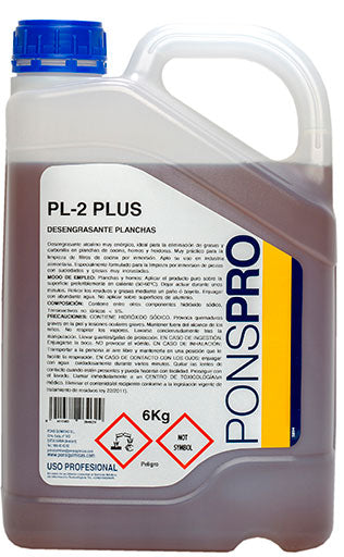 DESENGRASANTE PL-2 PLUS PLANCHAS CALIENTE 6Kg