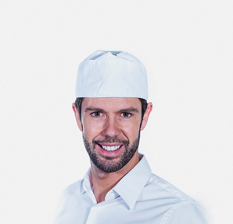 Roll Drap Gorro Barman Blanco