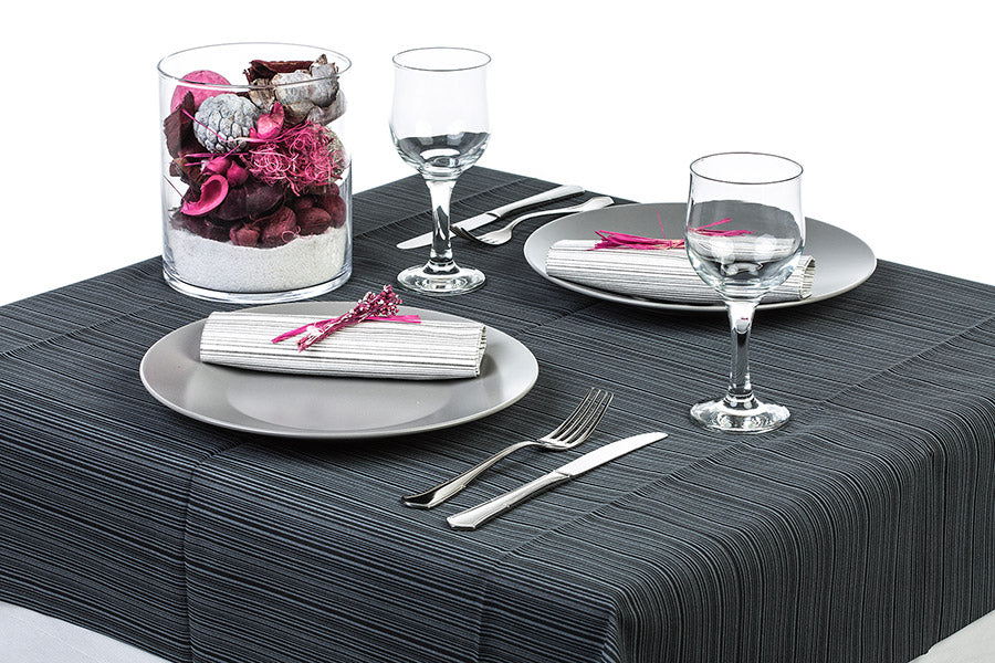 Mantel Air Soft 100x100cm Doblado 1/8 Negro Deco.