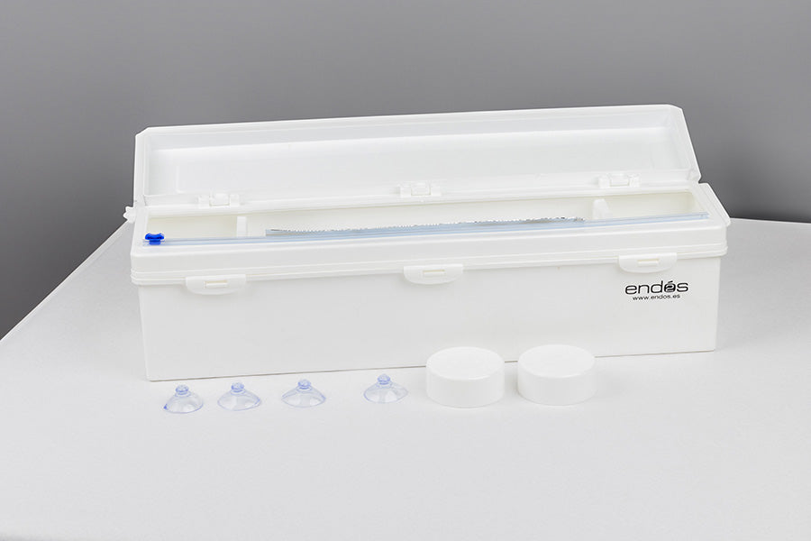 Disp. film y aluminio Polip. Blanco con tapa 50cm