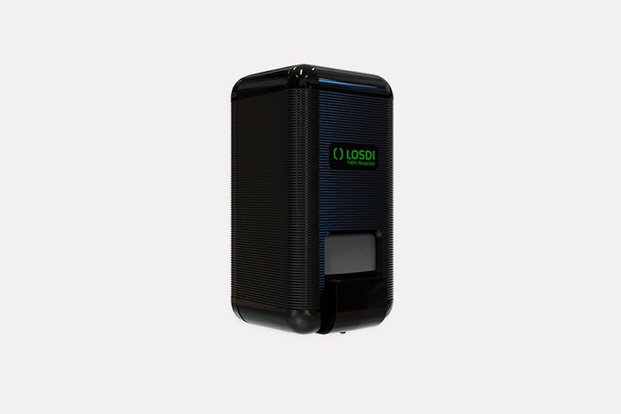 Dosificador Jabón Líquido 1L Eco-Luxe Negro Losdi Plástico Reciclado