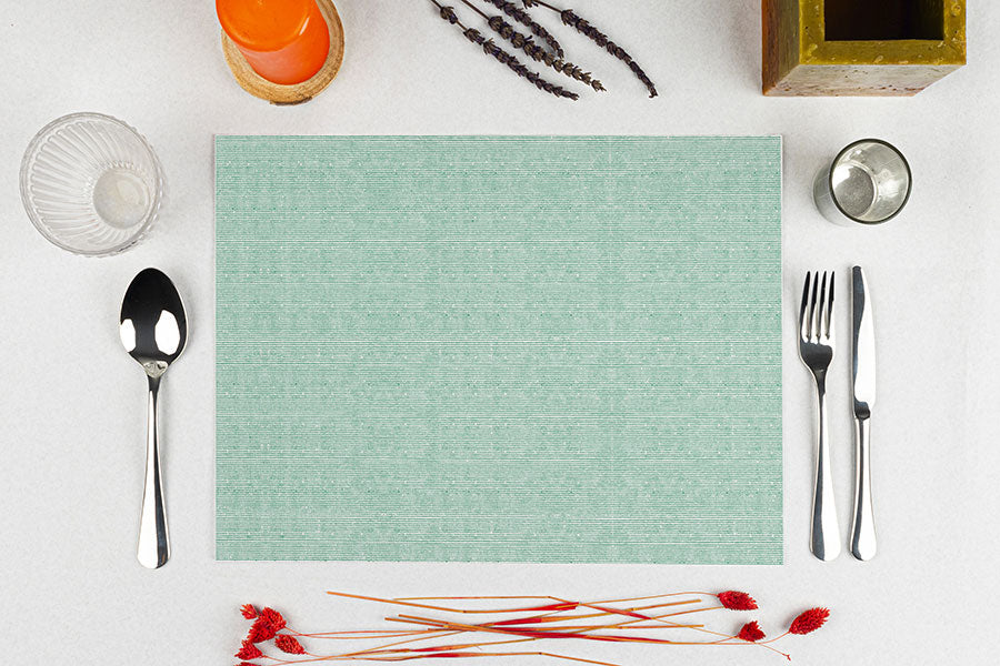 Mantel Cortado Bambulux 30x40cm Deco. Capri Agua Marina, 250uds