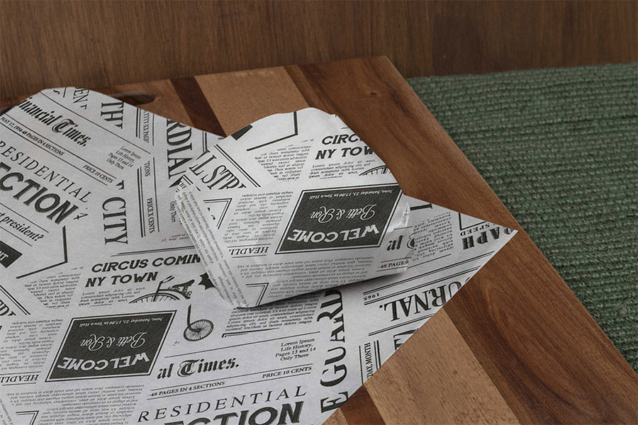 Formato Papel Antigrasa 30x38cm 35gr Blanco Prensa, 3.000uds (Fast Food)