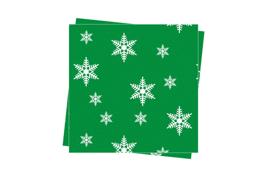 Servilleta 40x40 PP 50uds. Verde Deco. Estrellas